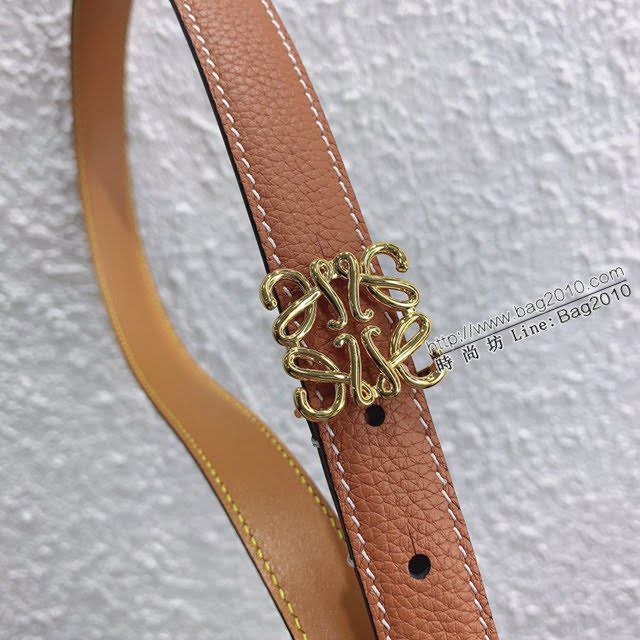 LOEWE女士皮帶 羅意威雙面用粒面小牛皮腰帶  jjp2158
